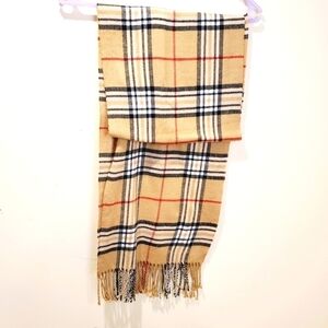 Unisex Fringe Plaid scarf